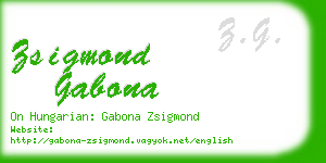 zsigmond gabona business card